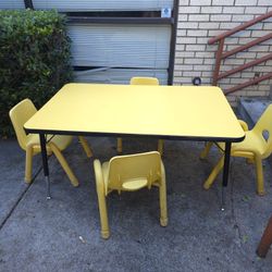 Yellow Chair and Table Set
