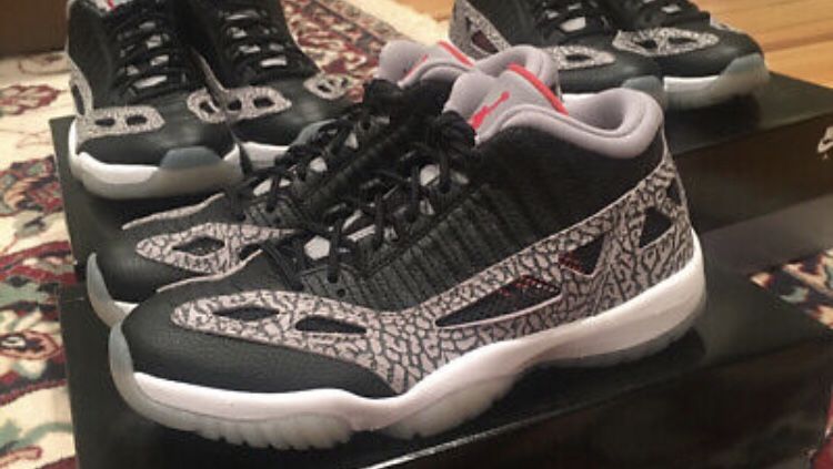 Jordan 11s Low Top Black Cement
