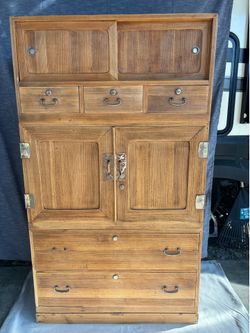 Antique Japanese Isho Tansu Kimono Cabinet