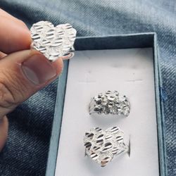 Silver Nugget Rings 