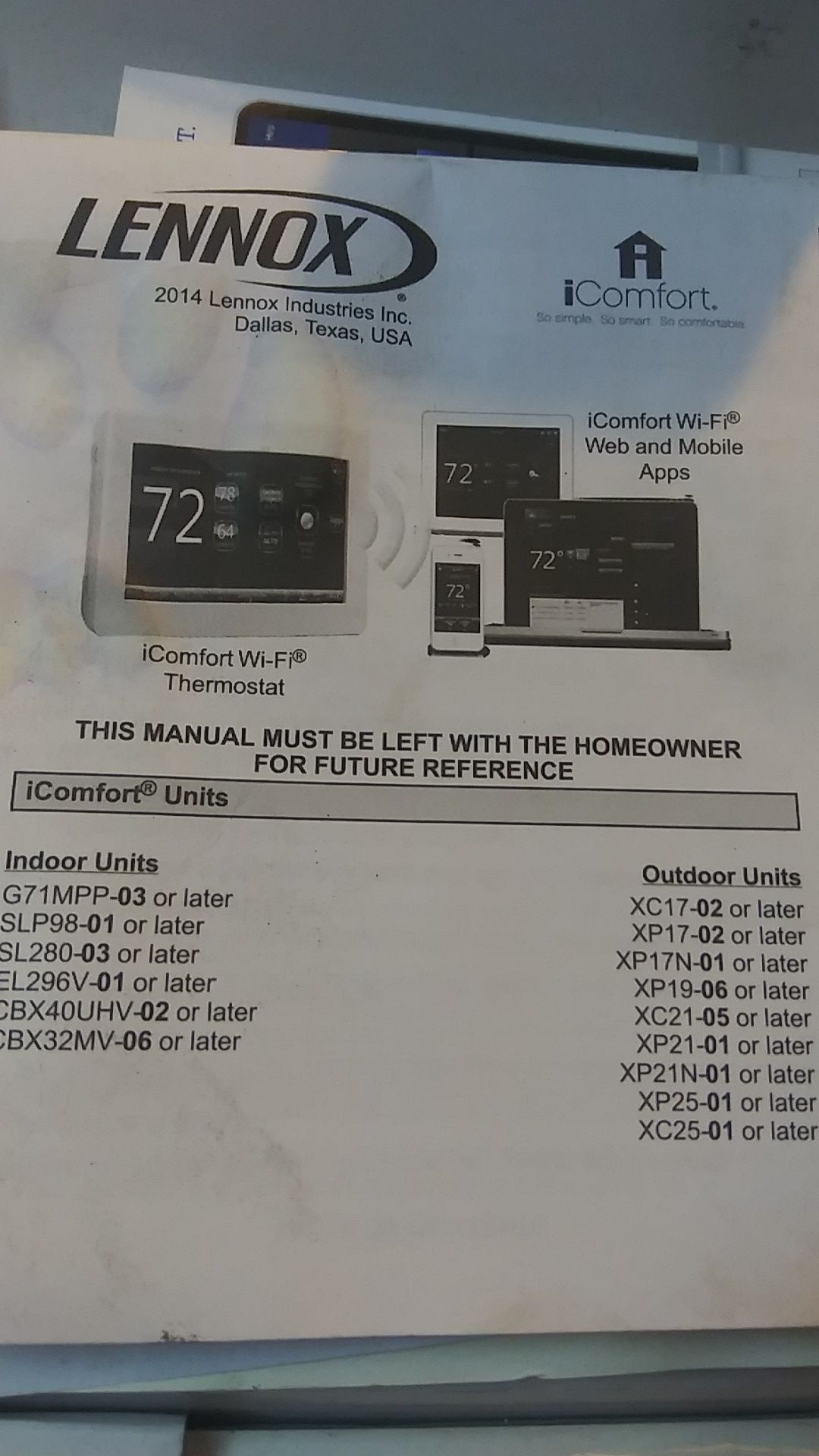 Lennox thermostat