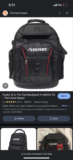 Husky Backpack Tool Bag