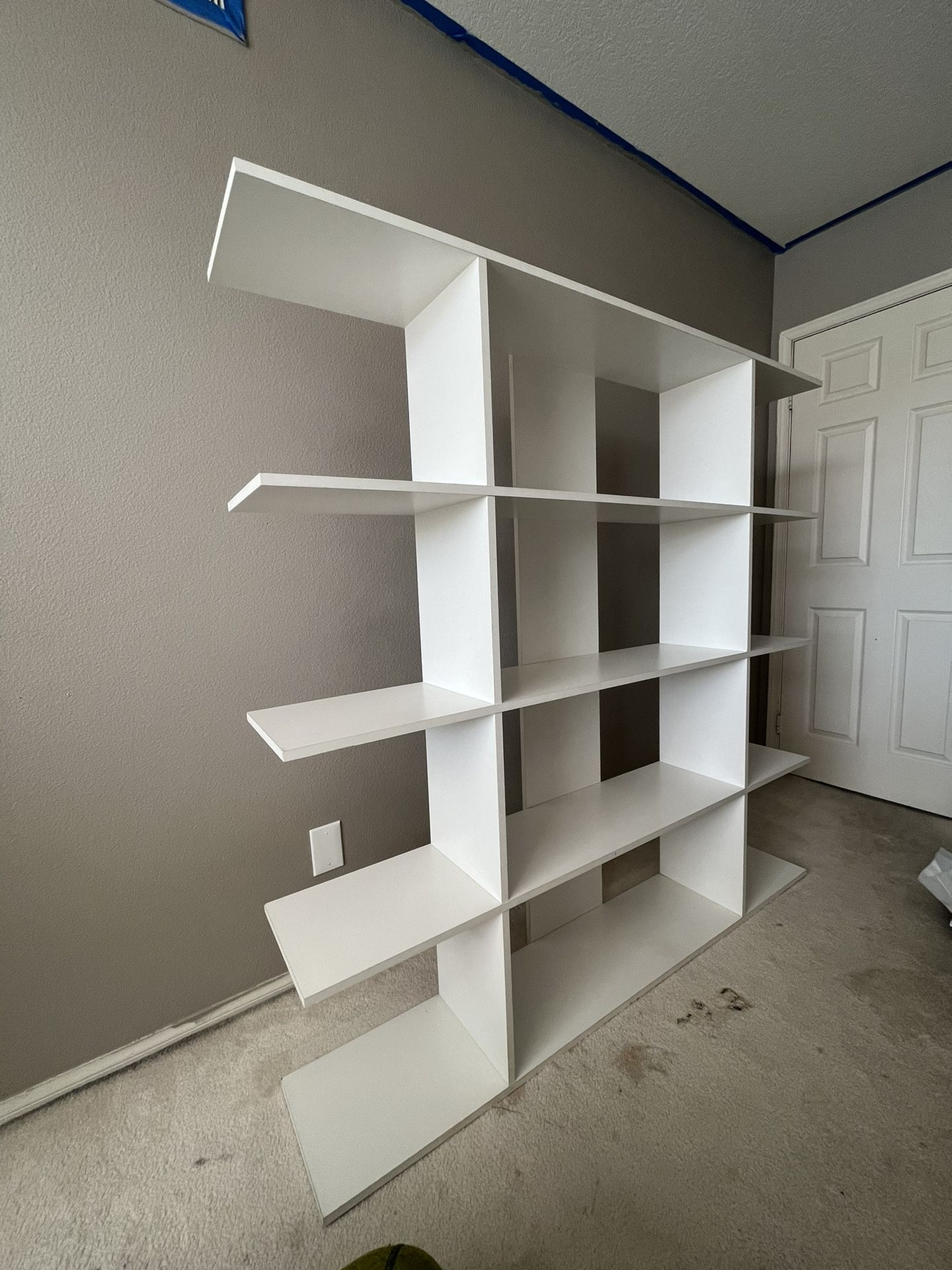 Storage Shelf Clean White Wood Sturdy Build Good Conditi for Sale in