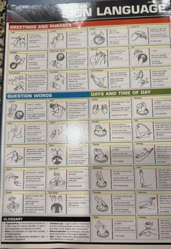 American Sign Language ASL SparkCharts