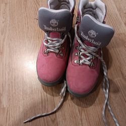 Pink Women Girls Timberland Winter Boots 8.5