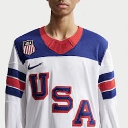 Nike 2026 Team USA Hockey White Jersey P34235USAH-WHT Size Medium