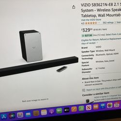 VIZIO SOUNDBAR MODEL #SN3621n-E8