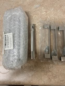 Brushed Nickel/chrome Cabinet Handles 5" Spread.