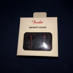 Fender anodized red infinity strap locks