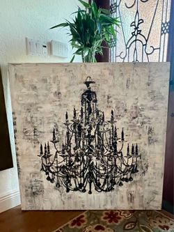 Large Canvas Chandelier Print