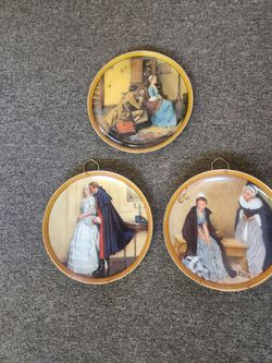 Norman Rockwell Decorative Collector Plates Set of 3