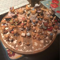 Lot (37) Of Home Interiors Miniatures Bears