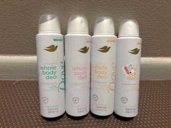 Dove Cooling Whole Body Deodorant Spray 4-Pack