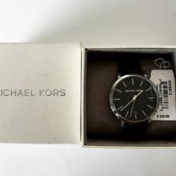 Michael Kors Leather Strap Watch 
