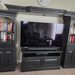 Four Piece Solid Wood Entertainment Center