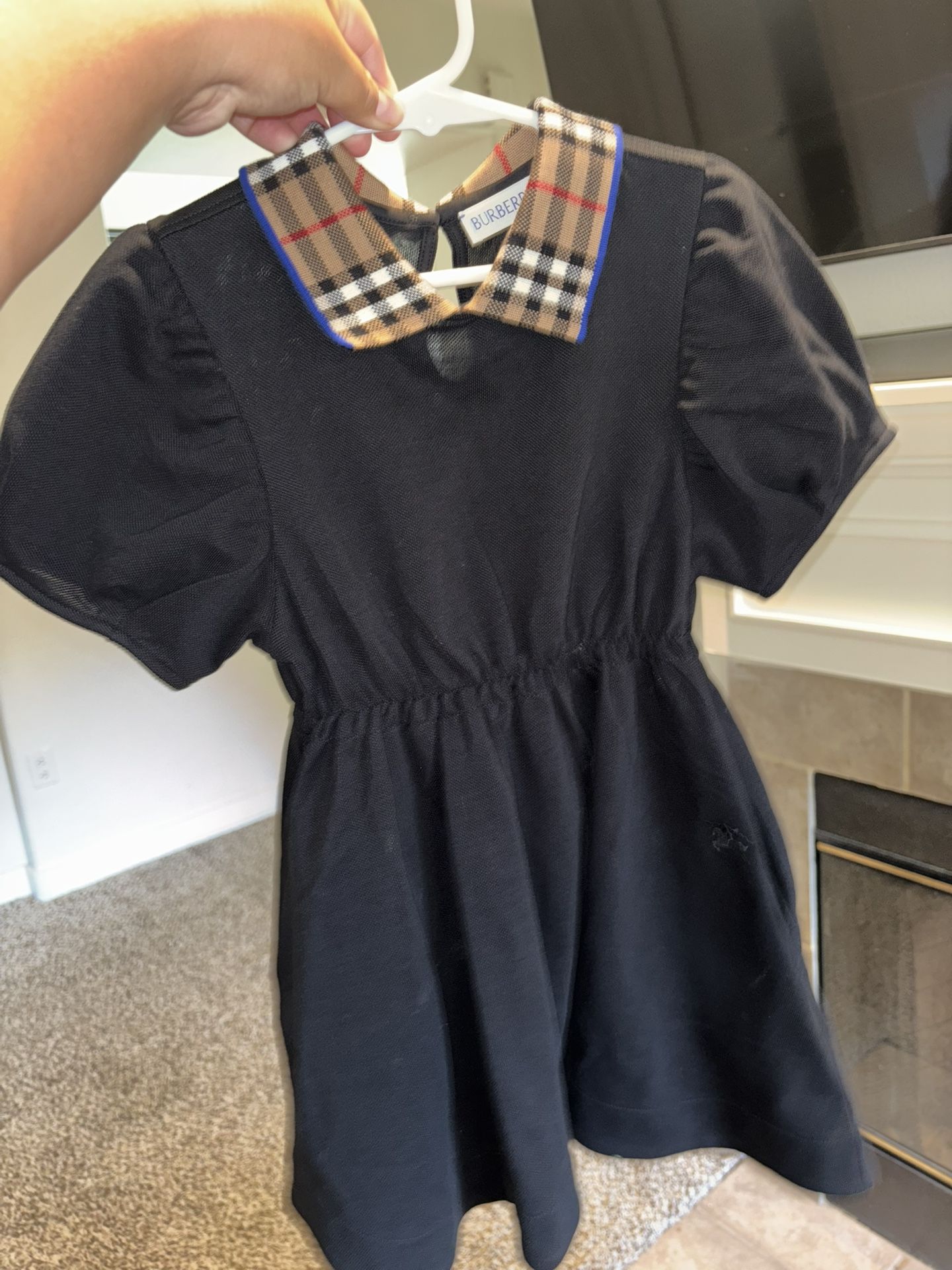 Burberry toddler girls black polo dress