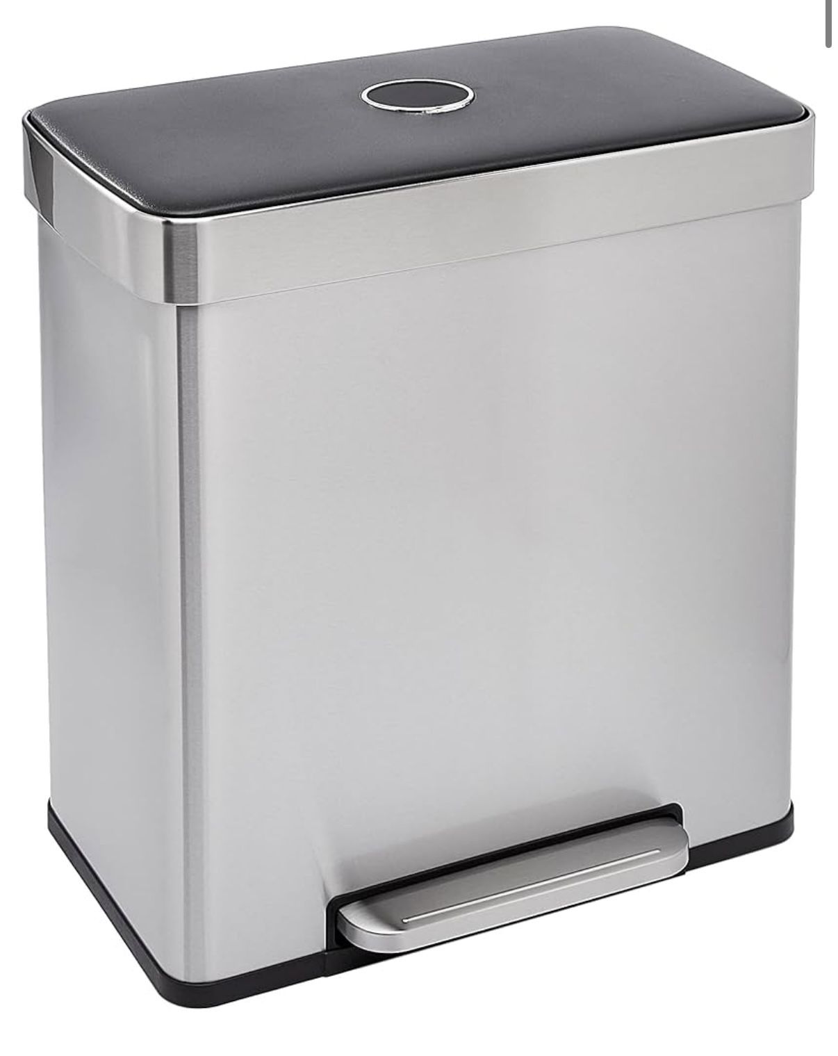 Dual Trash & Recycling Bin – 60L Stainless Steel