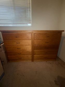 Solid Oak 10-Drawer Dresser – Heavy Duty Real Wood Storage