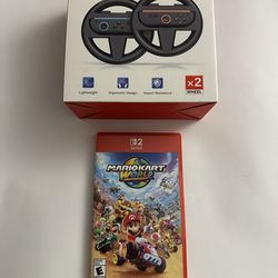 Mario Kart World w/ Steering Wheel for Switch 2