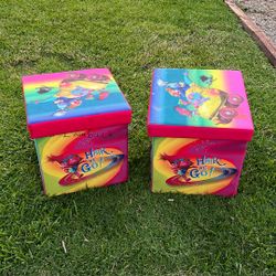 Troll Theme Padded Toy Box Cubbies