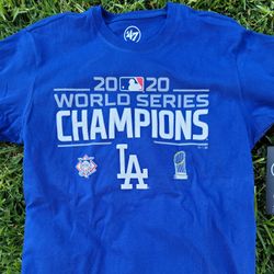 Dodgers 47 brand 2020 world series champs t shirt