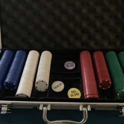 Poker Chips With Case 