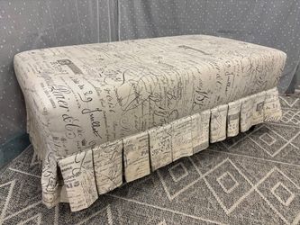 Novelty Print Skirted Extra Large Ottoman