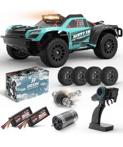 Hosim Brushless Fast RC Cars for Adults Max 50mph, 1/14 RTR 3S Electric Power 4x4 RC Truck All Terrain Off Road RC Car, Waterproof High Speed Hobby RC