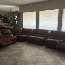 Custom Leather Sectional