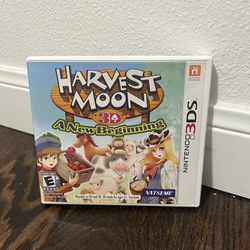 Nintendo 3DS Harvest Moon 3D - A New Beginning Video Game Case & Manual ONLY