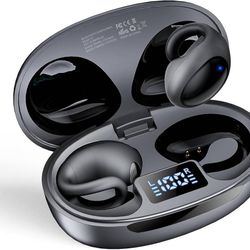 new Open Ear Earbuds Lightweight Comfort Clip Wireless Earbuds Sweat Resistant Bluetooth Headphones Bone Conduction Sport Headphones for Workouts and 