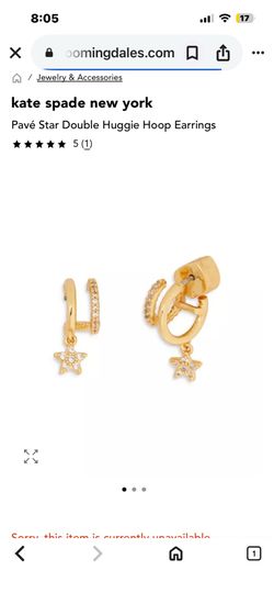 New Kate Spade Star Huggie Earrings