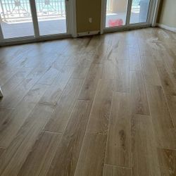 Modena Natural Beige 9 in. x 47 in. Matte Porcelain Wood Look Floor and Wall Tile 12 sq. ft. /Case