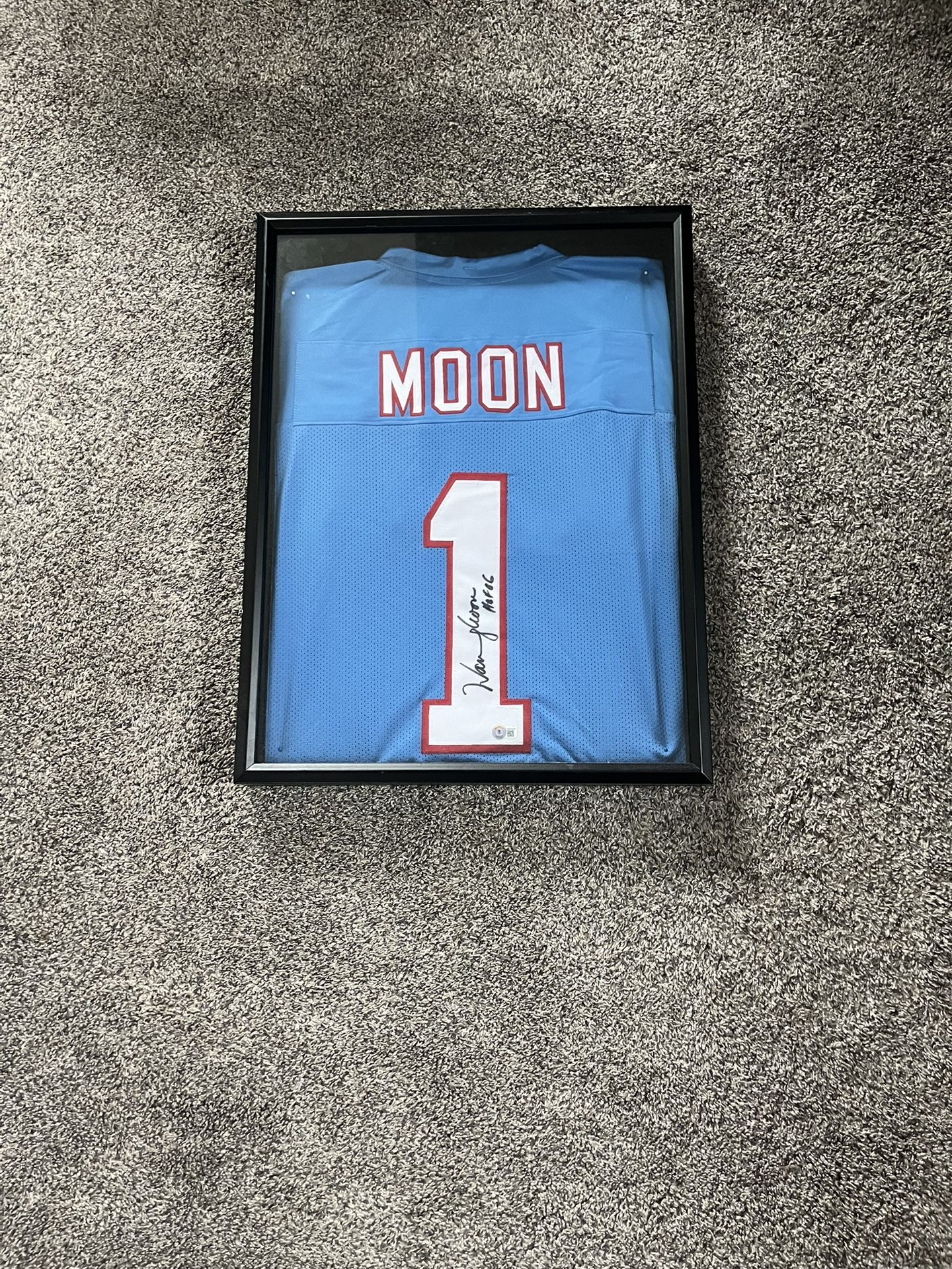 Signed Warren Moon Houston Oilers Jersey