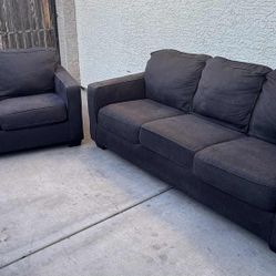 Gray Ashleys Furniture Couch And Loveseat(WILL DELIVER)