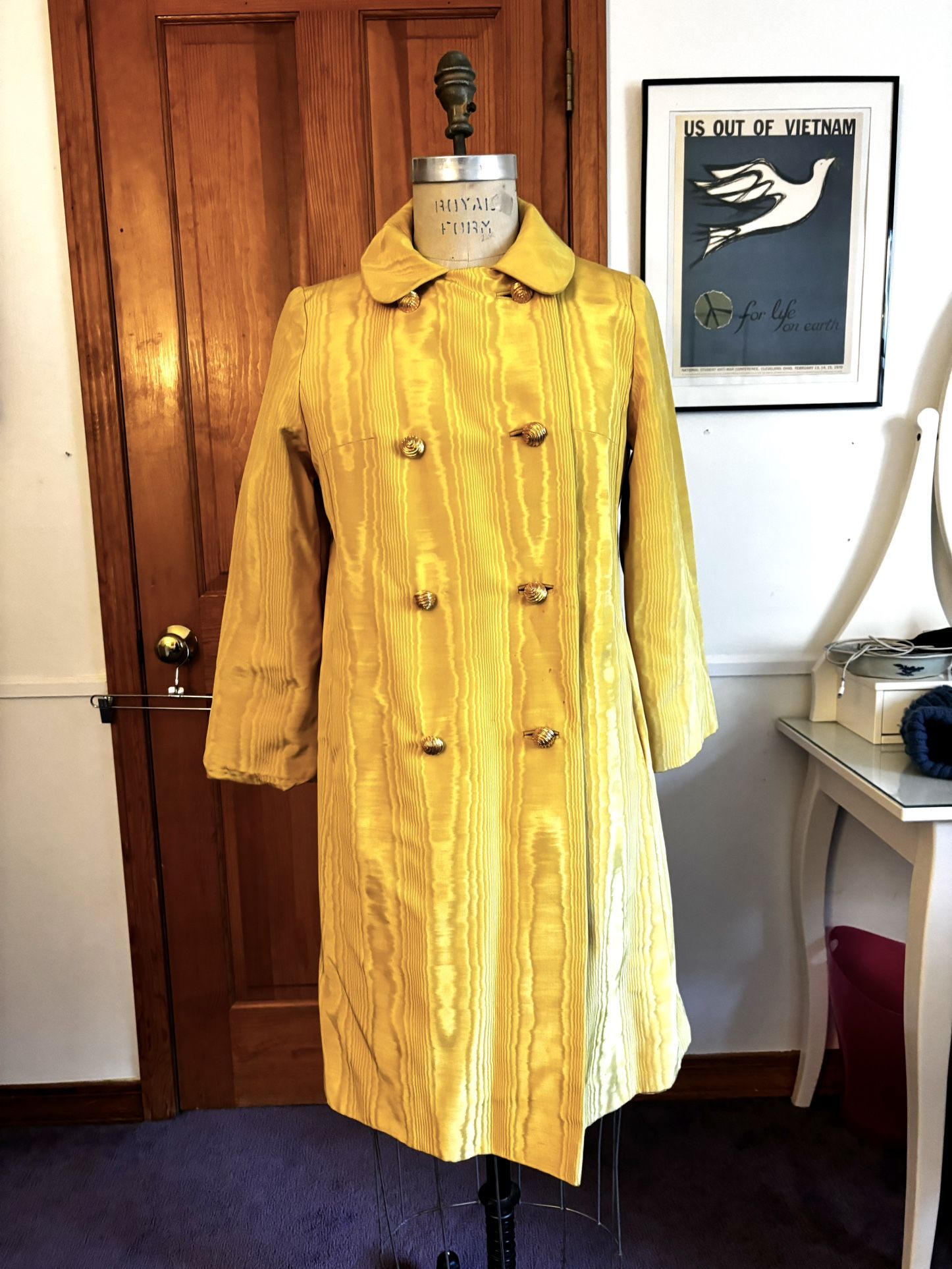 Pale yellow Gold 1970’s Raincoat!