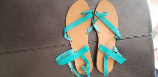 Green sandals