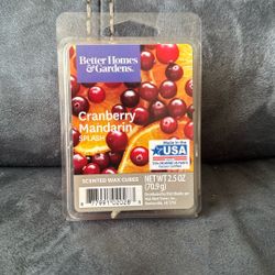 New Better Homes & Gardens Cranberry Mandarin Splash Scented Wax Melts Cubes Warmer