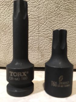 T 60 torx impact bits.
