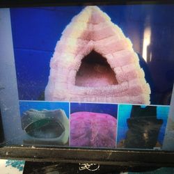 PYRAMID BED PINK $15- PYRAMID BED GREY $15-