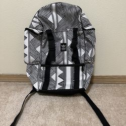 Adidas Black And White Backpack With Separate Padded Compartment