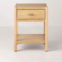 Hearth & Hand Magnolia Wood End Table Side Drawer Traditional Rustic Natural - 1 ONLY