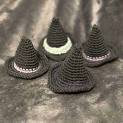 Hand Crocheted Mini Witches Hats