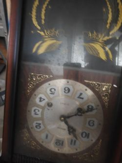 Vintage Wall Clock with Glass Door