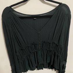 American Eagle Blouse Dark Green