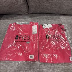 Figs Women’s SMALL JOGGERS Set SHOCKING PINK COLOR Brand New