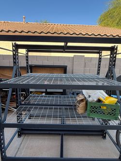 2 Heavy duty storage shelves