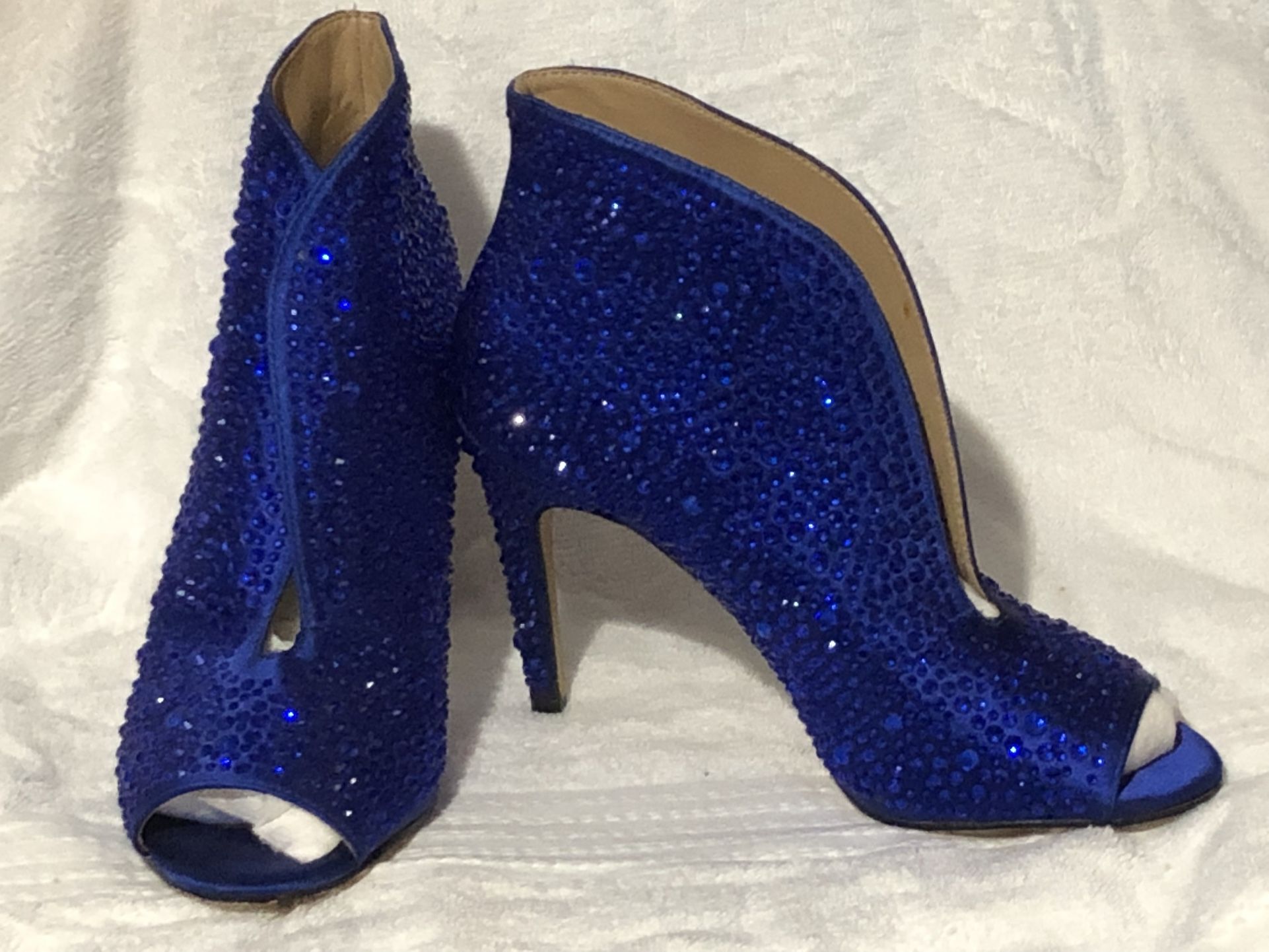 Zapato Azul De Tacón Número 7 Precio 40