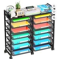 12 Tray File Stackable Organizer Great Condition 