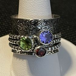 Peridot Spinner Ring
